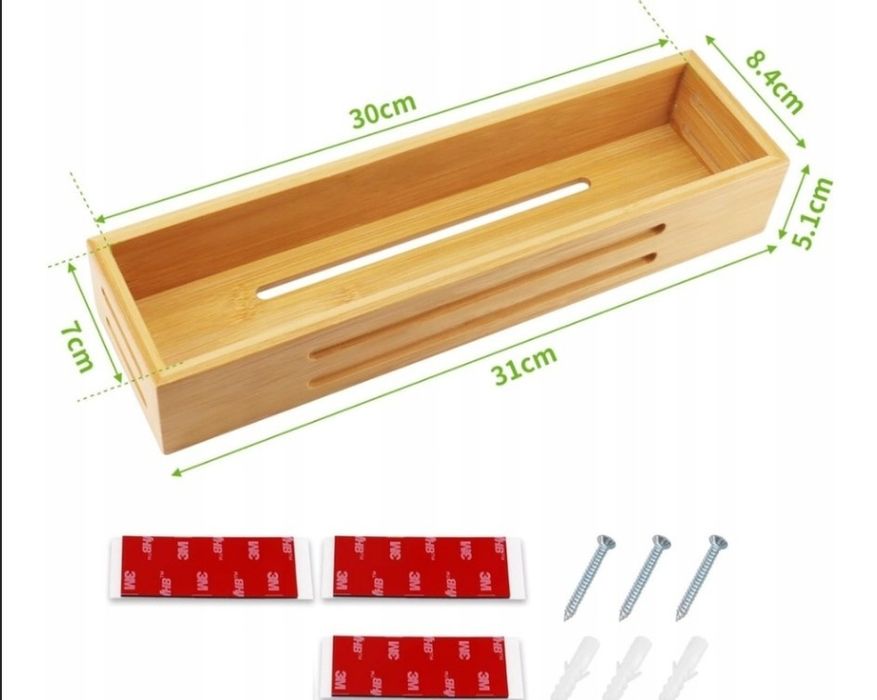 SAUNNIHEN Bambusowy stojak na przyprawy- 2 sztuki