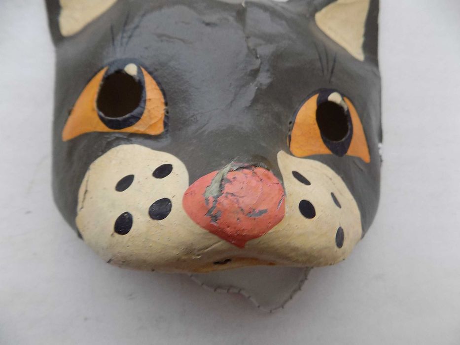 Маска карнавальная детская Кот СССР папье-маше