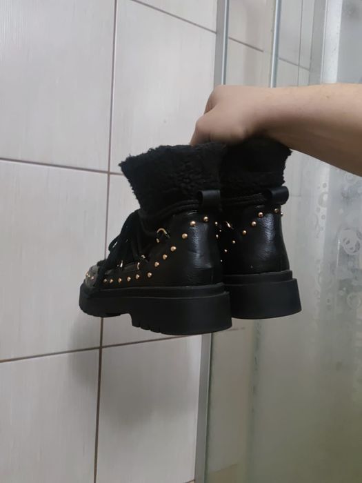 buty emu śniegowce 38 Deeze premium eleganckie skórzane ocieplane botk