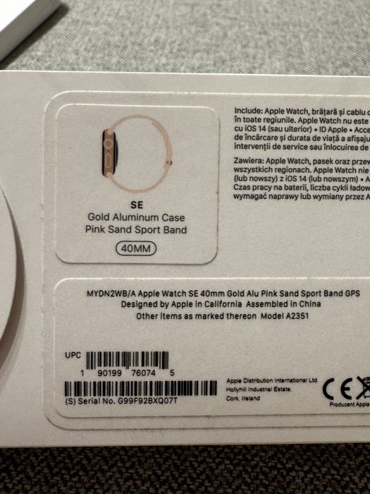 Apple Watch SE 2020 40 mm GPS