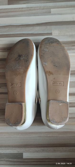 Białe buty,pantofle komunijne rozm.35