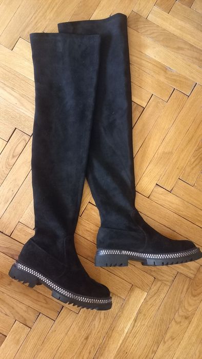 Ботфорти, чоботи, сапоги , черевики , натуральний замш, рр.37