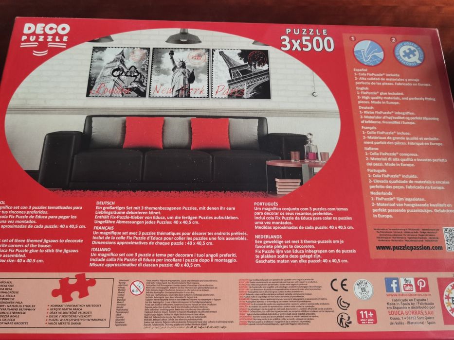 Puzzles de 1000 novos com envolcro