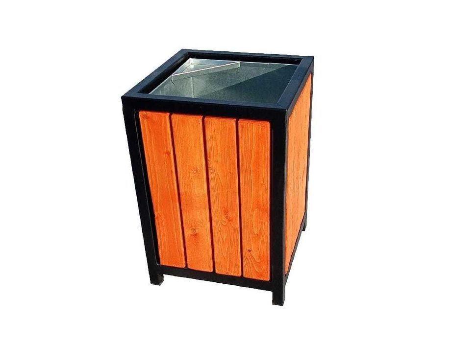 Kosz kwadrat z wkładem parkowy miejski producent atest