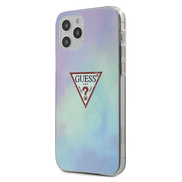 Etui Guess Tie i Dye Collection na iPhone 12 Pro Max - niebieskie