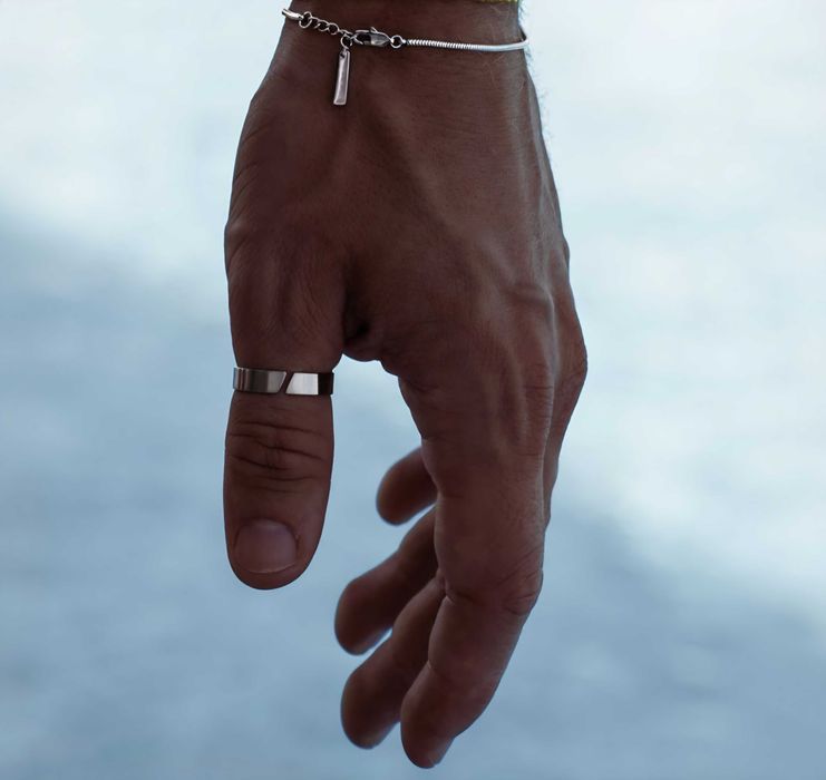 Anel homem minimalista aço inoxidável *Novo*
