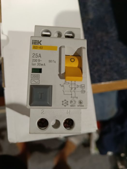 УЗО IEK ВД1-63 25А 30мА, ВА47-29М, ВА47-29 3P.