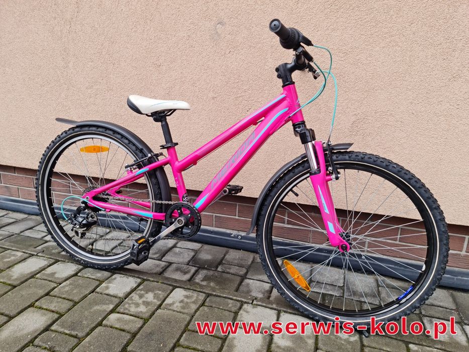 Rower dziecięcy dziewczęcy MERIDA koła 24 SHIMANO aluminium rabat
