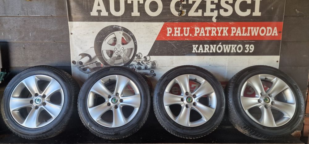 Alufelgi+Opony 205/55 16 5x112 Et45 SKODA Superb II