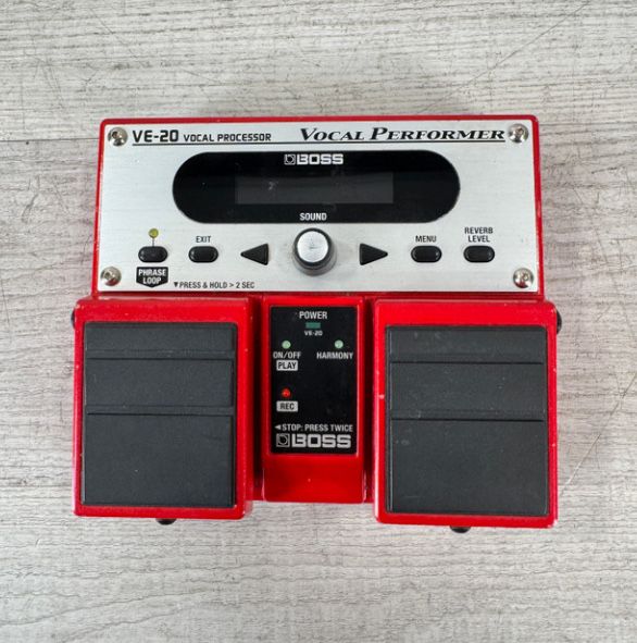 BOSS VE-20 Vocal Performer + Fonte de Alimentação