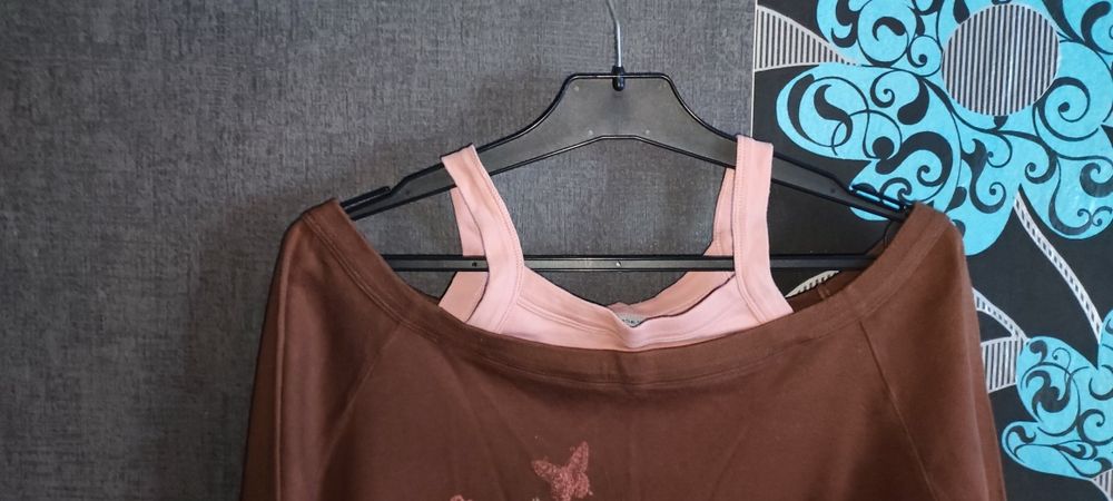 Bluzka brązowa rękaw 3/4  ClockHouse