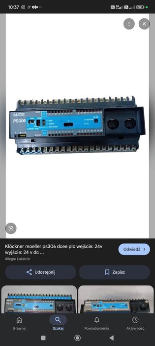 Sterownik Klöckner MOELLER PS 306 - DC-EE, PLC Wejście: 24 V / Wyjście