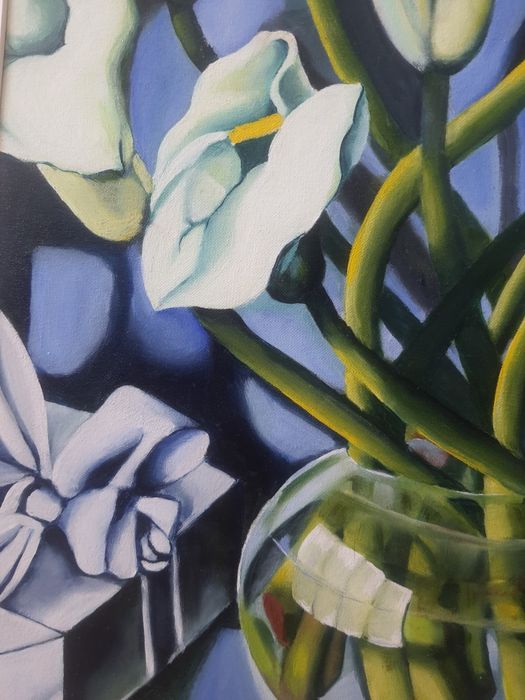 Pintura a óleo não emoldurada