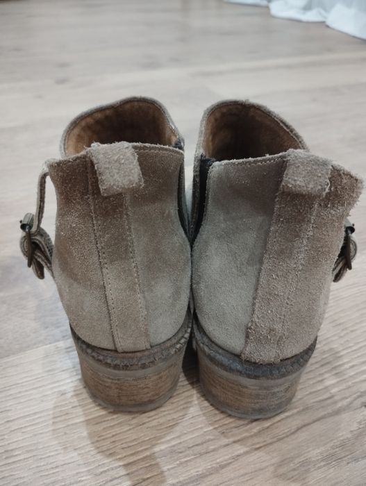 Botas camurça camel como novas