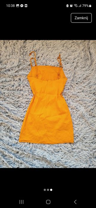 Sukienka zara z domieszką lnu M 38