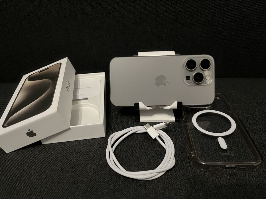 Iphone 15 pro 256gb  I Tytanowy / Idealny stan