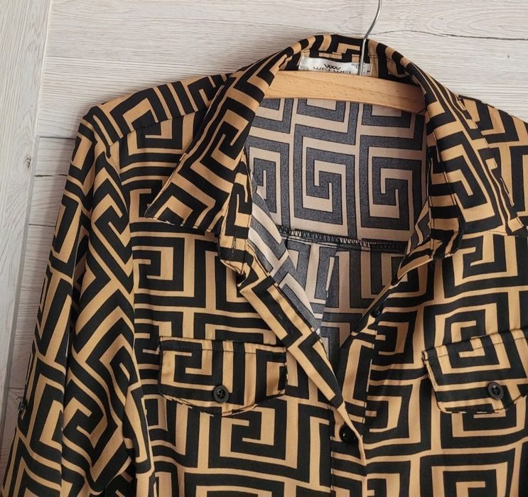 Koszula w print geometryczny L M