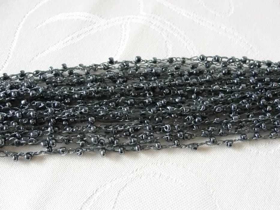 Bransoletka szydełkowa, koralikowa.