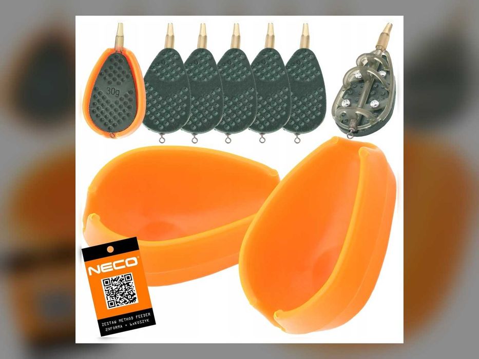 Koszyki Zanętowe Do Metody Method Feeder Zestaw 6 Sztuk Plus 2 Foremki Silikonowe Koszyk Wędkarski