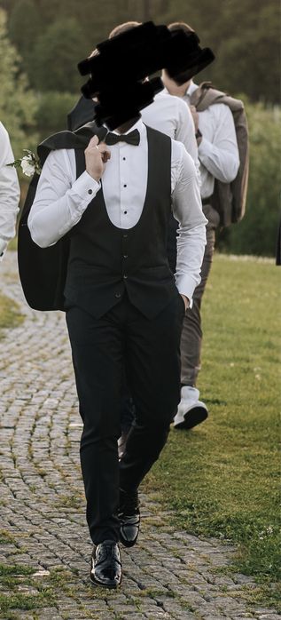 Garnitur smokingowy ślubny