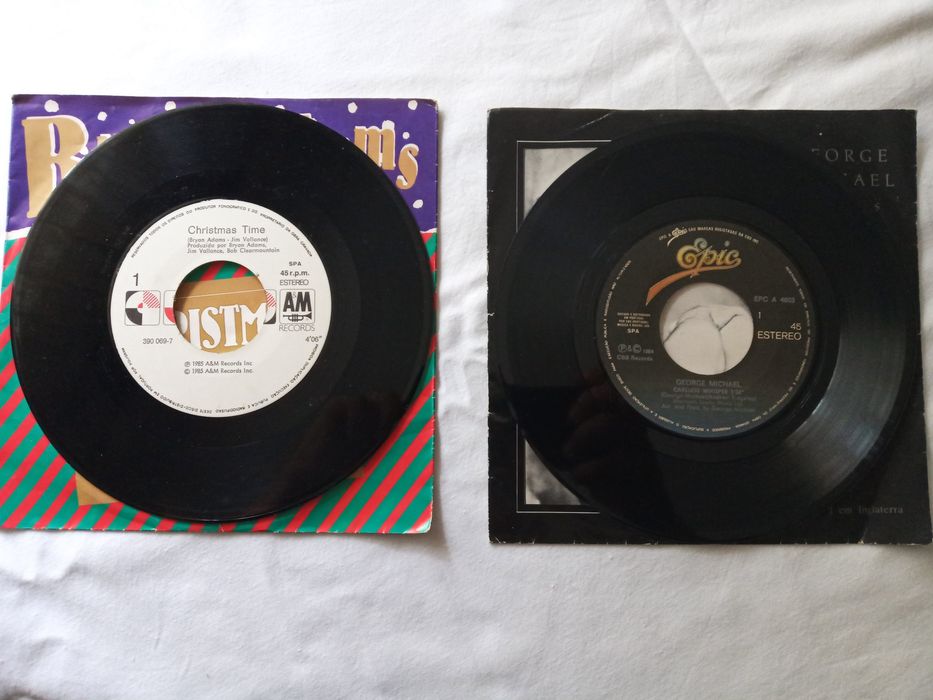 Discos de Vinil Single Pop anos 80 (Brian Adams, George Michael)