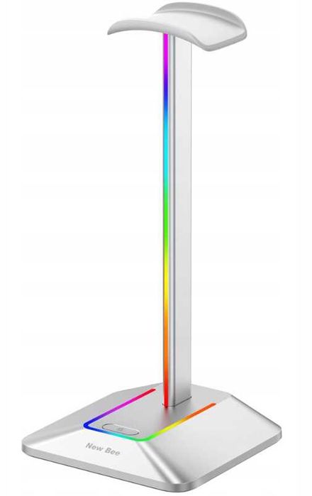Stojak statyw na słuchawki gamingowy podświetlenie Rgb Led usb hub
