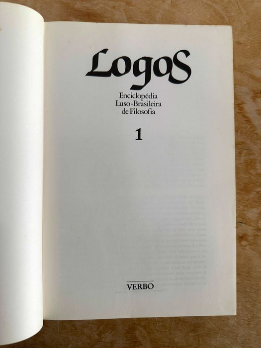 Logos — Enciclopédia Luso-Brasileira de Filosofia, Vol. 1 (Verbo)