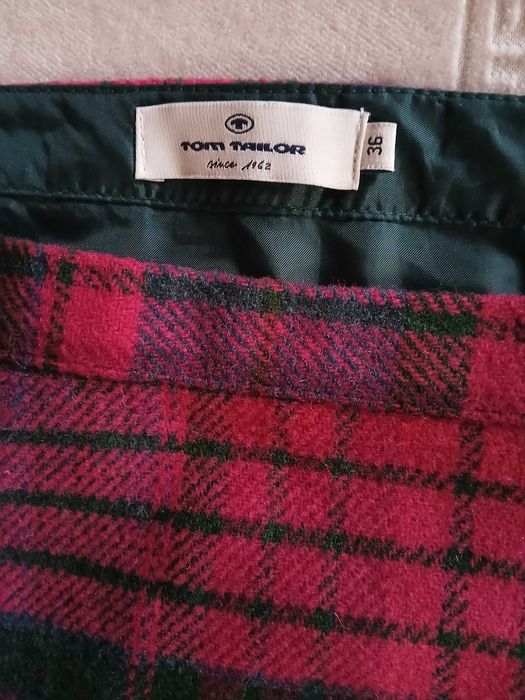 Tom Tailor ciepła mini Spódnica r.36 25%wełna