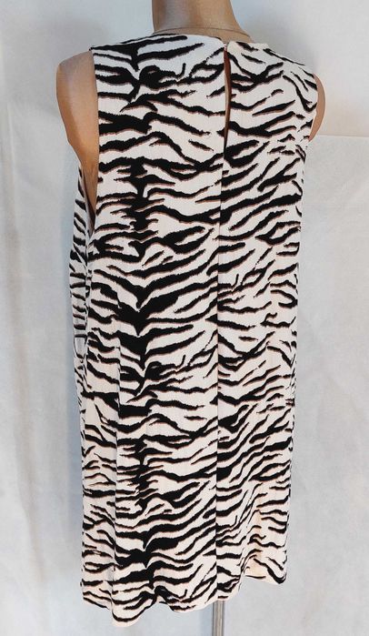 Sukienka H&M Wiskoza L 40 mini tygrys letnia tunika 42