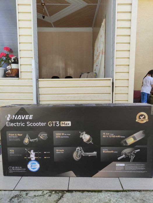 Потужний Електросамокат (запас ходу 75км)NAVEE GT3 MAX EU Black