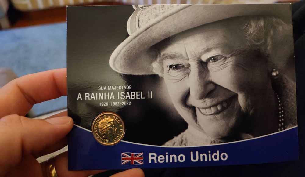 Coincard Moeda Elizabeth II colorida