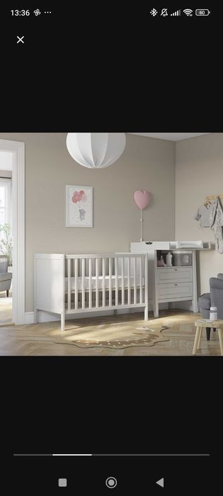 Berço Sunkvik cinzento, IKEA