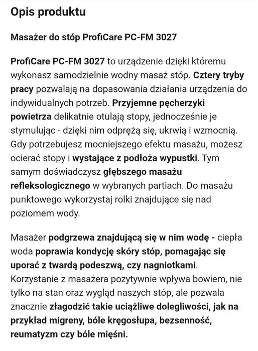 Masażer do stóp NOWY