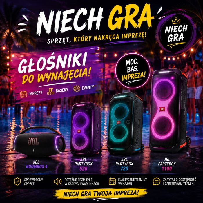 Wynajem JBL Partybox 520/720/1100