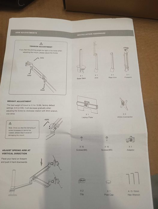 viozon 3L ProB Uchwyt na monitor i laptopa, 2 w 1 regulowany