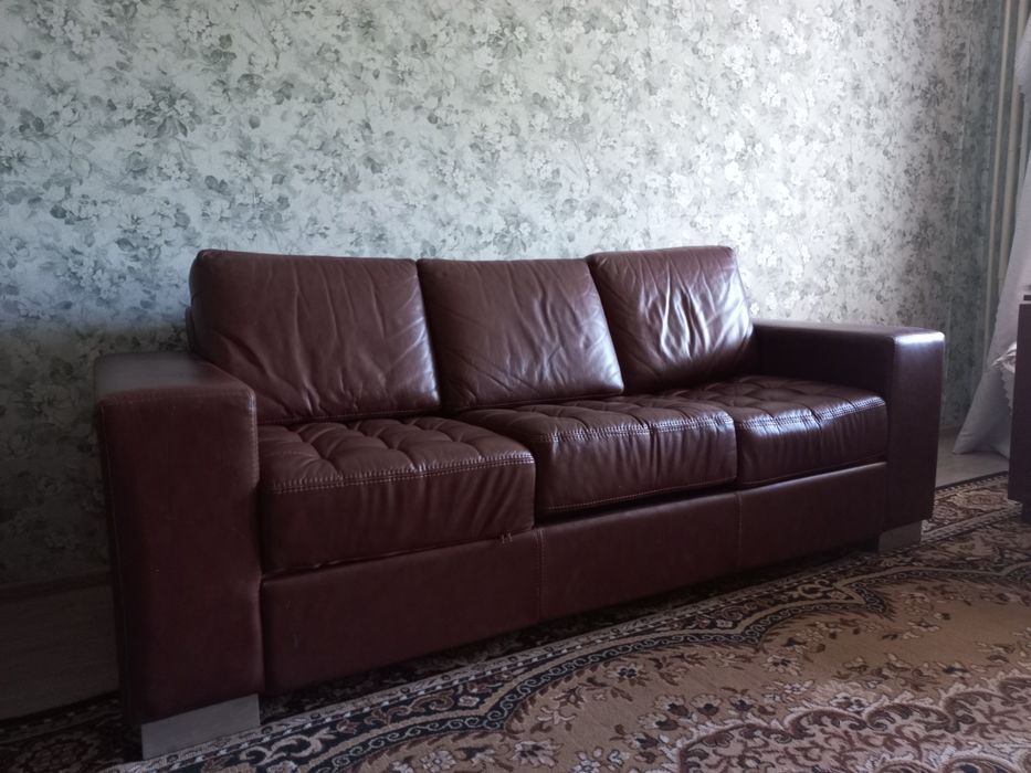 Шкіряний диван ліжко