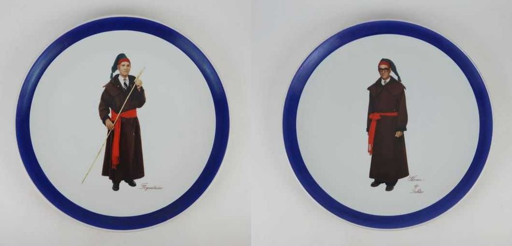 Pratos porcelana - Trajes Regionais e Profissões, cada