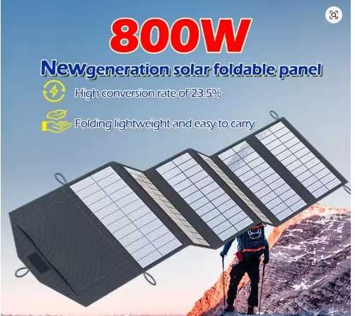 Carregador Solar de Alta Capacidade 6 Dobras 800W