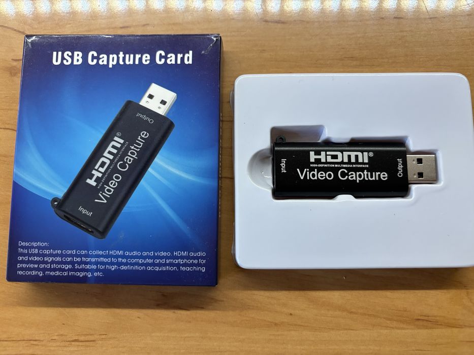 USB HDMI Video Capture Card 4K → 1080p 60Hz – grabber – jak nowy – BOX