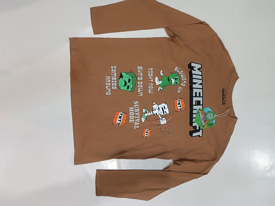 Minecraft koszulka z długim rękawem roz,+14/182cm/50/l bawełniana
