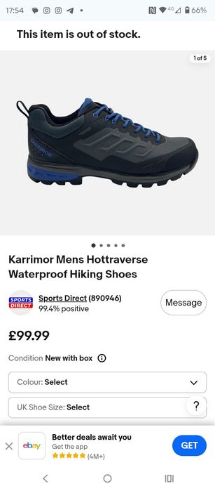 Karrimor Hot Traverse Low weathertite Black, 45, 295mm