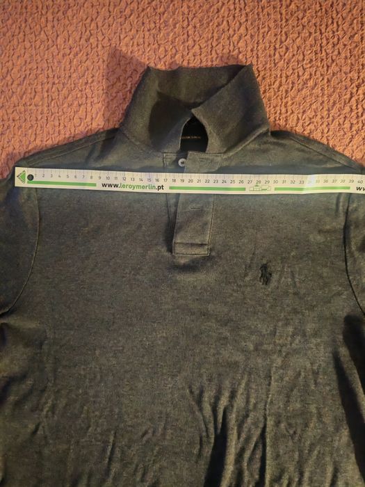 Polo Ralph Lauren manga comprida cinzento preto XS