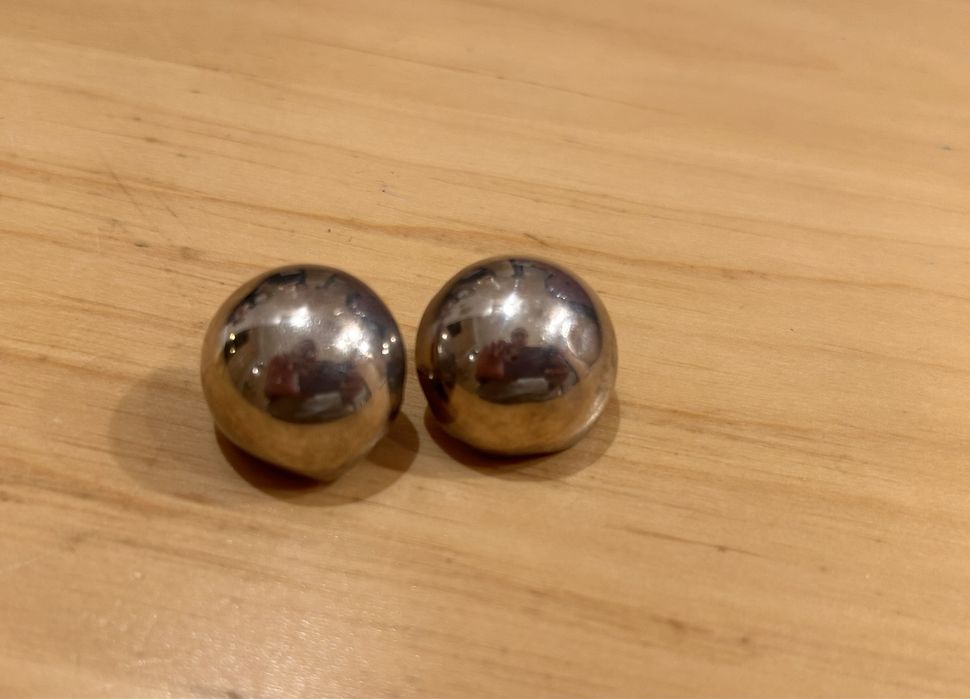 Srebrne kolczyki kulki sztyft