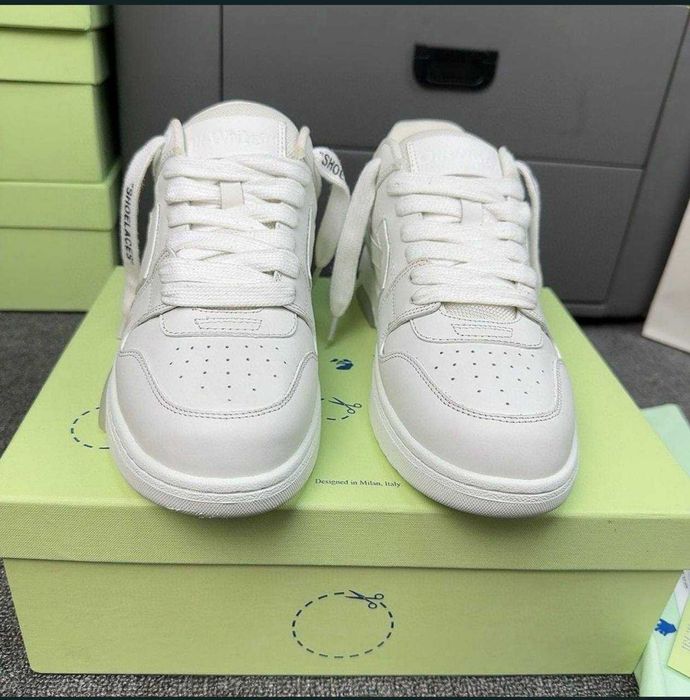 Кросівки Out of office For Walking Off-white / Офф вайт рожеві