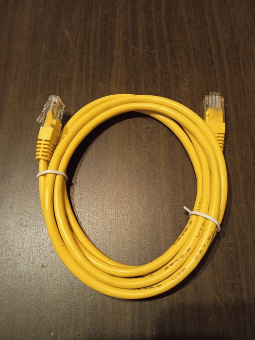 10x Kabel żółty Patch Cord RJ45 Cat 5e 1,5 metra