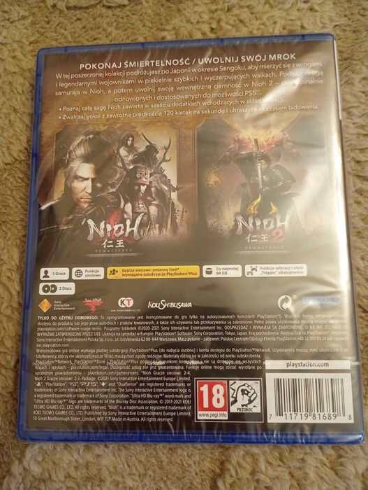 Nioh Collection PS5, nowa, zafoliowana, wersja PL, okładka PL