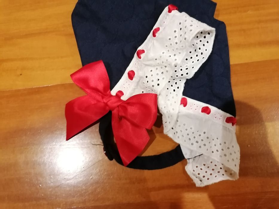 Vestido, tapa fralda e touca de menina dolce petit