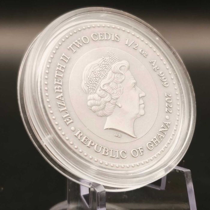 Монета Земля «Планети та боги» 2 седі Гана 2022 пів унції срібло