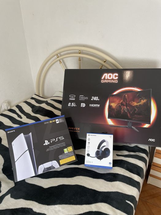 PS5 + Monitor 240Hz + Razer – Como Novo – Fatura – Pack Gaming