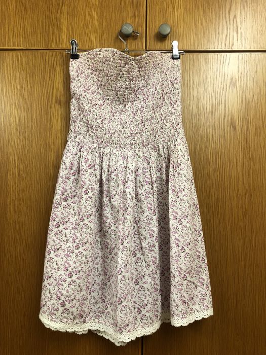 Vestido caicai rosa com flores